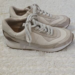 Beige and White Sneakers